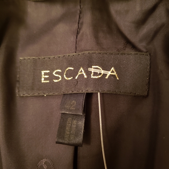 Escada Vintage Blazer Embroidered Pinstriped Size 10 NWT - Picture 8 of 16